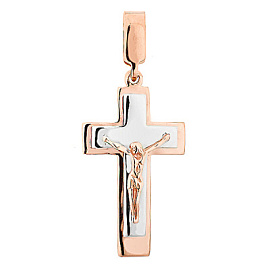 Крест христианский ПК-187.au золото Иисус Христос